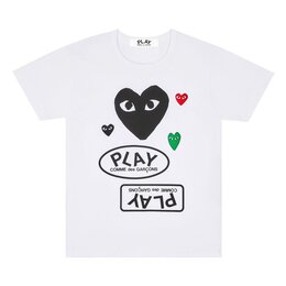 Comme Des Garçons Play: Белая футболка 