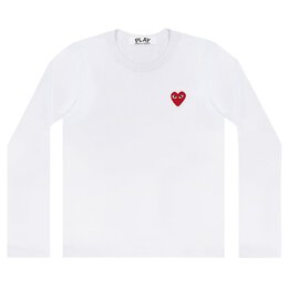 Comme Des Garçons Play: Белая футболка  Heart