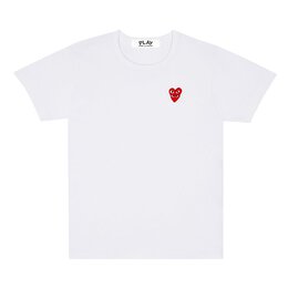 Comme Des Garçons Play: Белая футболка  Double Heart