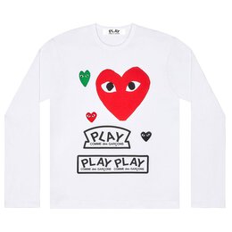 Comme Des Garçons Play: Белая футболка 