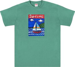 Supreme: Зелёная футболка  Sailboat