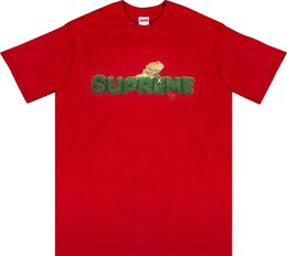 Supreme: Красная футболка  Lizard