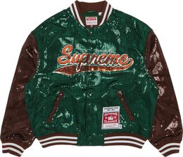 Supreme: Куртка  Mitchell Ness с блёстками