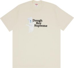 Supreme: Бежевая футболка 