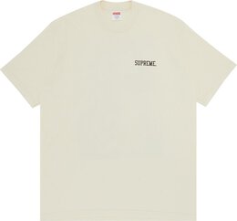 Supreme: Бежевая футболка 