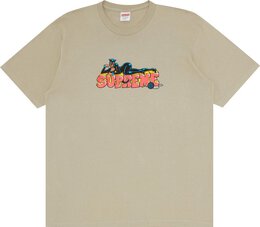 Supreme: Бежевая футболка 