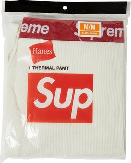 Supreme: Бежевые брюки  Hanes