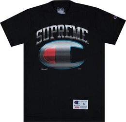 Supreme: Чёрная футболка  Champion