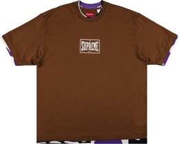 Supreme: Коричневая футболка 