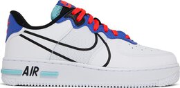 Nike: Голубые кроссовки  Air Force 1 React