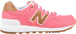 New Balance: Розовые кроссовки  574