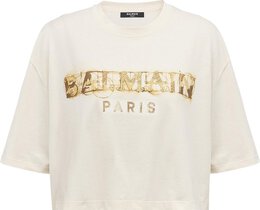 Balmain: Футболка с принтом