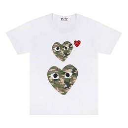 Comme Des Garçons Play: Белая футболка  Double Heart