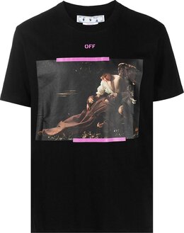 Off-White: Чёрная футболка  Caravaggio