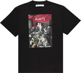 Off-White: Чёрная футболка  Caravaggio Painting