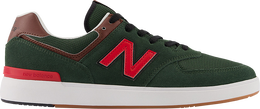 New Balance: Зелёные кроссовки  574