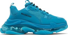 Balenciaga: Голубые кроссовки  Triple S