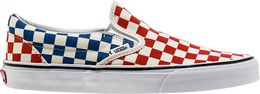 Vans: Красные кеды  Classic Slip On Checkerboard