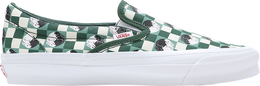 Vans: Зелёные кроссовки  Classic Slip On