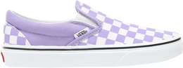 Vans: Фиолетовые кеды  Classic Slip On Checkerboard