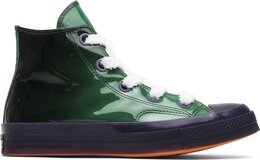 Converse: Зелёные кроссовки  Chuck 70 Hi