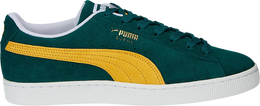 PUMA: Зелёные кроссовки  Suede