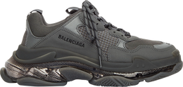 Balenciaga: Тёмные кроссовки  Triple S