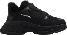 Balenciaga: Чёрные кроссовки  Triple S