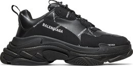 Balenciaga: Чёрные кроссовки  Triple S