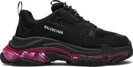 Balenciaga: Чёрные кроссовки  Triple S