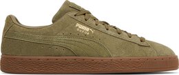 PUMA: Зелёные кроссовки  Suede