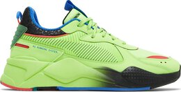 PUMA: Зелёные кроссовки  RS-X