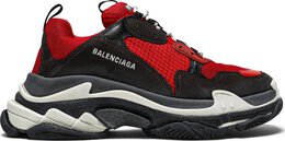 Balenciaga: Красные кроссовки  Triple S