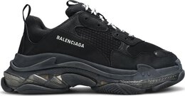 Balenciaga: Чёрные кроссовки  Triple S