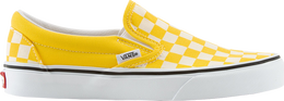 Vans: Жёлтые кеды  Classic Slip On Checkerboard