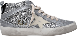 Golden Goose: Серебристые кроссовки  Mid Star