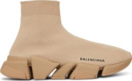 Balenciaga: Бежевые кроссовки  Speed