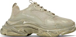 Balenciaga: Светлые кроссовки  Triple S