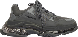 Balenciaga: Серые кроссовки Triple S