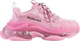 Balenciaga: Розовые кроссовки  Triple S Clear Sole