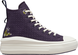 Converse: Фиолетовые кроссовки  Chuck Taylor All Star Move