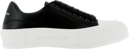 Alexander McQueen: Чёрные кроссовки  Deck Plimsoll