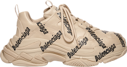 Balenciaga: Бежевые кроссовки  Triple S