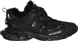 Balenciaga: Чёрные кроссовки  Track