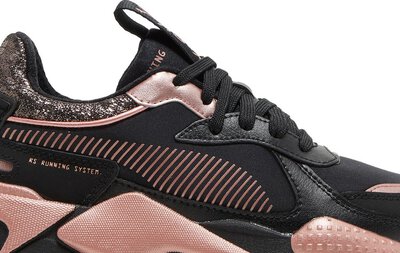 Rose gold and black sales puma shoes