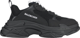 Balenciaga: Чёрные кроссовки  Triple S