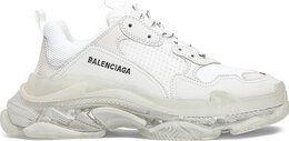 Balenciaga: Белые кроссовки  Triple S