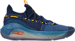 Under Armour: Синие кроссовки  Curry 6