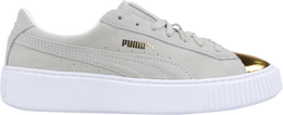 PUMA: Белые кроссовки  Suede