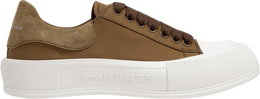 Alexander McQueen: Кроссовки  Deck Plimsoll цвета хаки